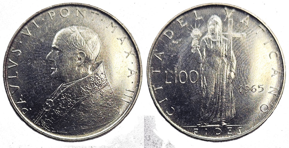 1965 Vatican 100 Lire